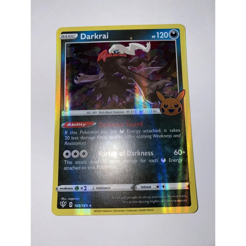 Darkrai 105/189 HOLO BLEED ERROR Darkness Ablaze Holo NM Pokemon trick or trade